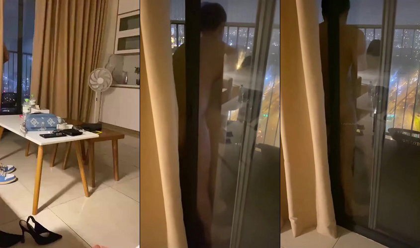 Poster of Thằng bạn đưa ghệ ra ban công chung cư chịch em nó rên cả tòa nhà nghe thấy